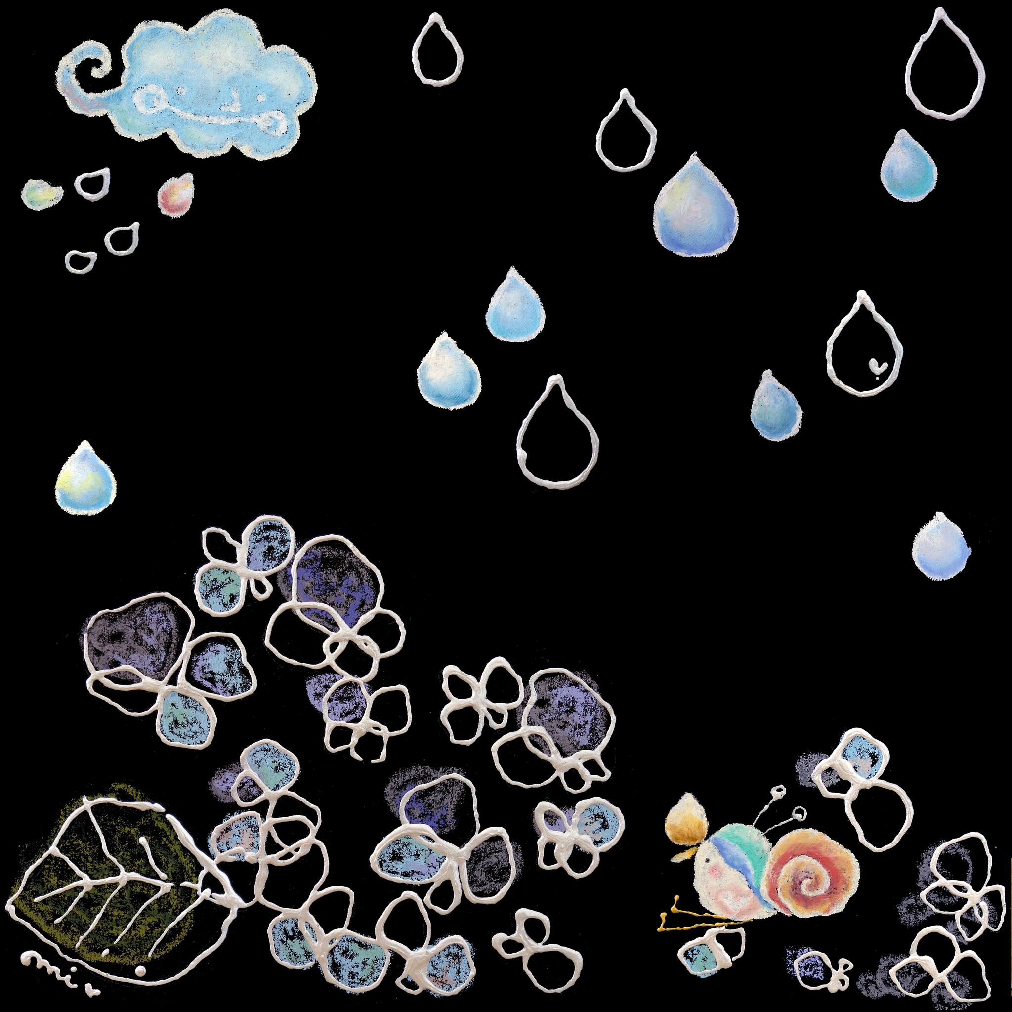 Rainy Day is not bad ～Hydrangea and yellow raincoat(1)